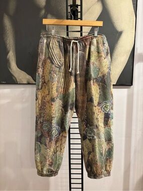 SPONGE Selehe Bembury Cactus Succulents All Over Print Pants Jogger Style XL